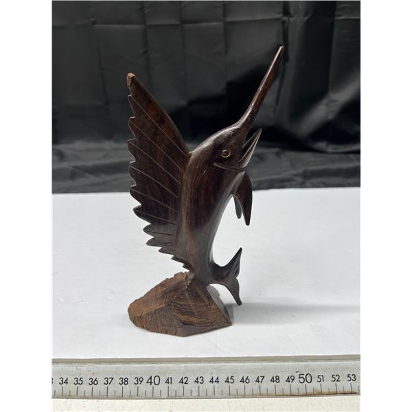 Small Wooden Swordfish Sculpture