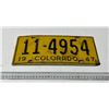 Image 1 : 1947 Colorado License Pate