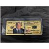 Image 1 : Commemorative Trump Non Value old Plated US 100 Dollar Bill