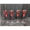 Image 1 : Misc. Lot (4 Pink Wine Glasses, and Decor Items)