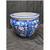 Image 1 : Blue and White Porcelain Planter 10"