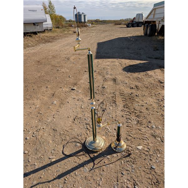 (2) Vintage Brass w/ Moveable Lamp Heads (Table Lamp/Floor Lamp, Not Tested)