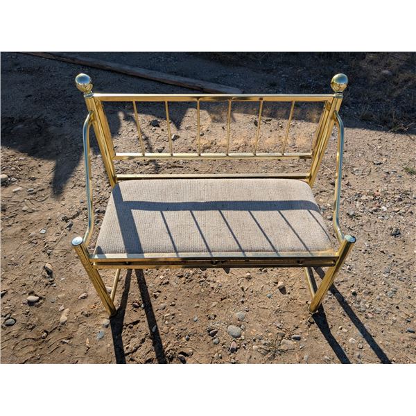 Brass Bench w/ Cushion (37"x18.5"x32")