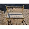 Image 1 : Brass Bench w/ Cushion (37"x18.5"x32")