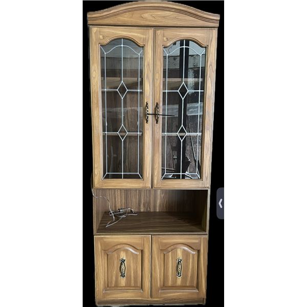 Cabinet with Glass Doors 24" x 12" x  71" H