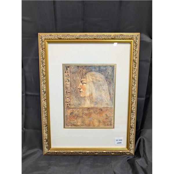 Framed "Cleoptatra" Framed Art 14"x19"