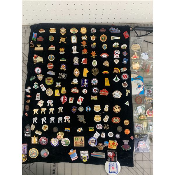 LARGE LOT OF VINTAGE CURLING PINS 100+