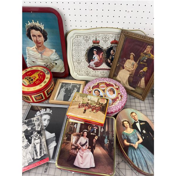 LOT OF ROYALTY TINS TRAYS ETC