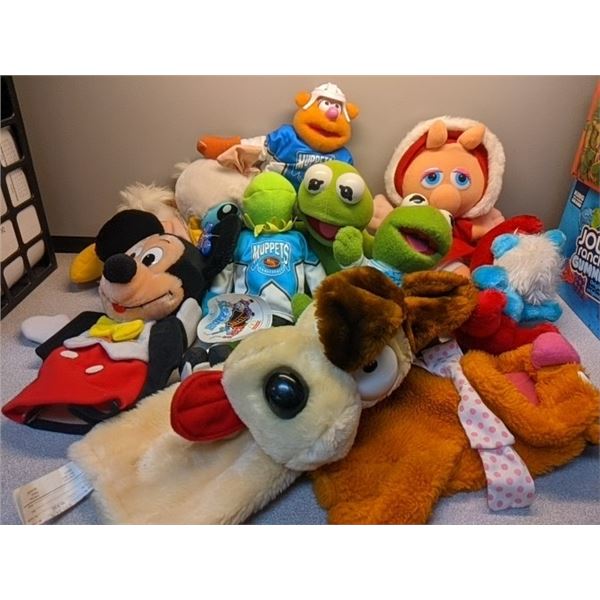 VINTAGE PLUSH TOYS MUPPETS MICKEY MOUSE ETC