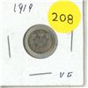 Image 1 : 1919 Canadian Silver 5 Cents Coin.