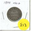 Image 1 : 1894 New Foundland 20 Cents Coin.
