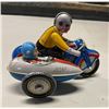 Image 2 : Vintage Tin Toy Motorcycle with Side Car