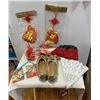 Image 6 : Japanese Umbrella, Shoes, Fan, Purse, Candles, Misc. Items