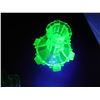 Image 1 : 402.  URANIUM GLASS SINGLE CANDLESTICK GLOWS