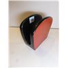 Image 2 : 406.  CORELLE HEARTHSTONE STONEWARE NAPKIN HOLDER, RED