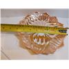 Image 3 : 410.  PEACH LUSTRE FIRE KING LOTUS LEAF DISH