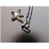 Image 2 : 434.  STERLING NECLACE WITH INLAID OPAL PENDANT, STARFISH SHAPED