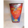 Image 2 : 551.  RARE PLANTERS HIGH HAT PEANUT OIL TIN, ONE PINT
