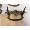 Image 3 : 555.  ANTIQUE BRASS TONE DRAWER PULLS