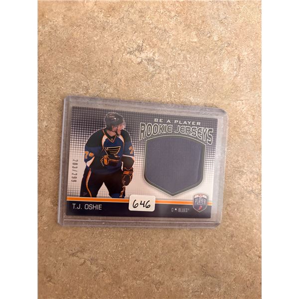 T.J. Oshie - Rookie Jersey Card