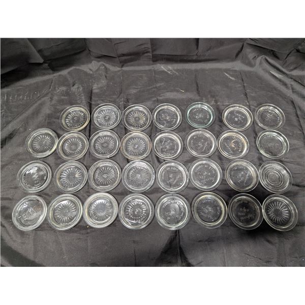 (31) Vintage Improved Gem/Jewel/Star  Numbered Lids Made in Canada