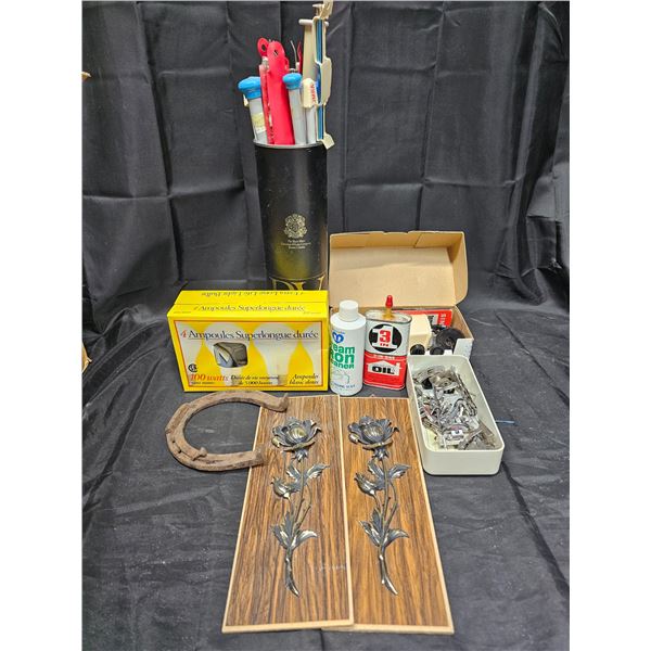 Lot of Misc Household Items (Knitting Needles, Screwdrivers, Lightbulbs, etc.)