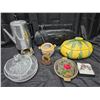 Image 1 : Lot of Misc Household Items (Glass Dishes, Kettle, Cassette Player etc.)