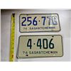 Image 1 : (2) Sask Licence Plates (1) 1974 (1) 1976