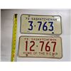 Image 1 : (2) Sask Licence Plates (1) 1972 (1) 1973