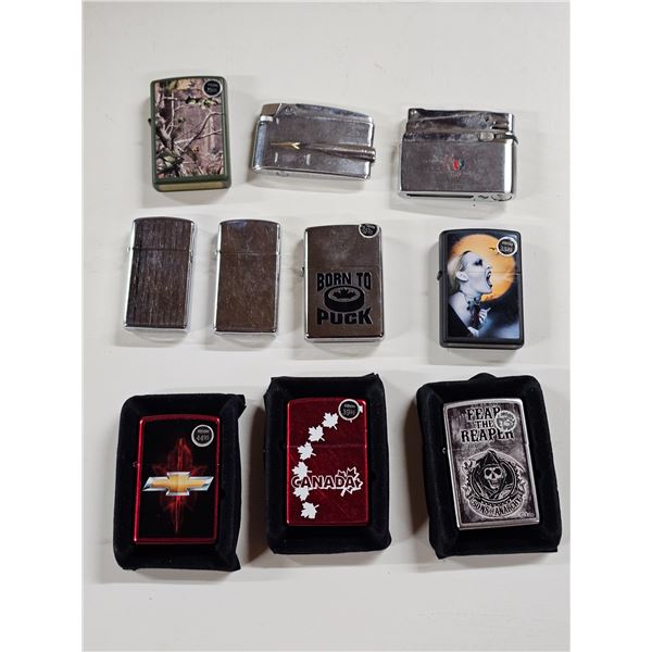Assorted Zippo and Misc Lighters 10pc