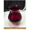 Image 1 : Large red vase- 13"H