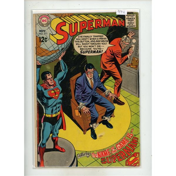 D.C. Superman YR 1968, 12 Cent.