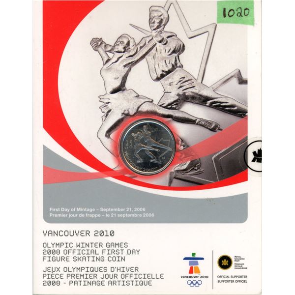 Canada 2010 Olympic Winter Games 2008 Official Figure Skating Coin Only 10,000.