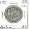 Image 1 : Canada 1940 Half Dollar VF 20 .800 Silver.