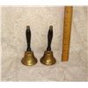 Image 1 : Pair of Brass Bells  Wood Handles