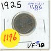 Image 1 : 1925 Canada 5 Cents Coin.