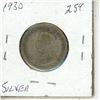 Image 2 : 1930 Canada Silver 25 Cents Coin.