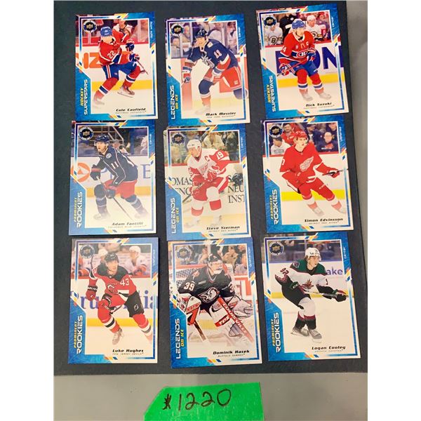 lot of 9x NHL rookies & legends hockey cards
