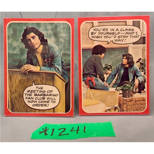 1976 Welcome Back Kotter - John Travolta cards, vintage!