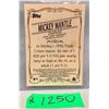 Image 2 : Mickey Mantle Topps 2009 short print baseball card
