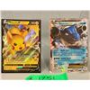 Image 1 : Pokemon Pikachu V 043/185 & Blastoise EX XY40 black star cards (cannot verify authenticity)