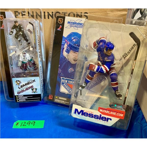 McFarlane 2x hockey figurines NIB: Mario Lemieux & Mark Messier