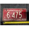 Image 1 : 1934 Sask. Plate 6.475 Farm Truck.