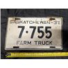 Image 1 : 1937 Sask. Plate 7.755 Farm Truck.