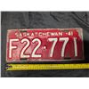 Image 1 : 1941 Sask. Plate F22-771.
