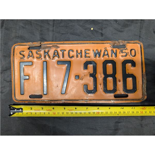 1950 Sask. Plate F17-386.