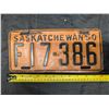Image 1 : 1950 Sask. Plate F17-386.