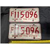 Image 1 : 1973 Sask. Plate F115-096 (Pair).