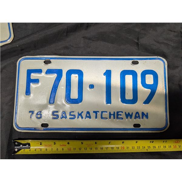 1976 Sask. Plate F70-109.