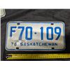 Image 1 : 1976 Sask. Plate F70-109.